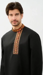 Русская Народная Рубаха «Косоворотка» чёрная