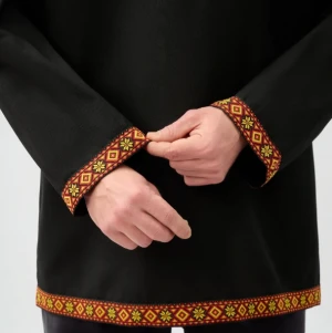 Русская Народная Рубаха «Косоворотка» чёрная