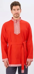 Русская Народная Рубаха «Косоворотка» красная