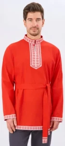 Русская Народная Рубаха «Косоворотка» красная