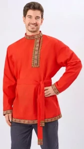 Русская Народная Рубаха «Косоворотка» (красная)