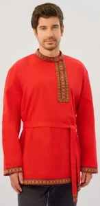 Русская Народная Рубаха «Косоворотка» (красная)