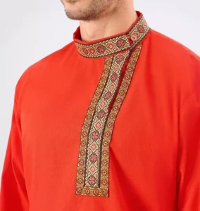 Русская Народная Рубаха «Косоворотка» (красная)