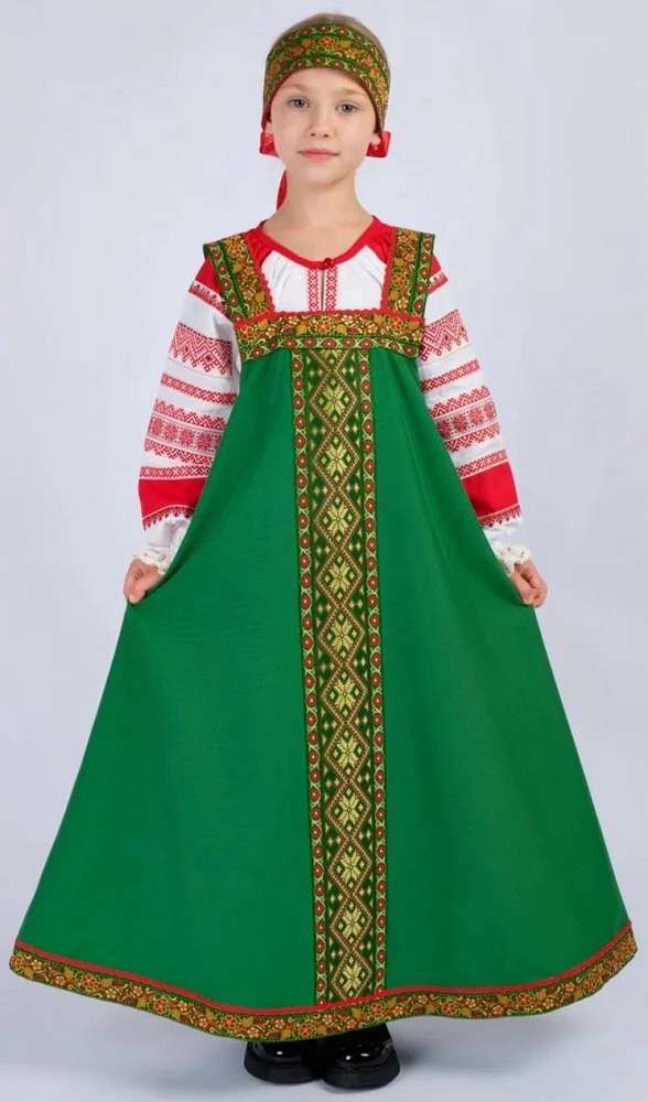 Детский Русский Народный костюм «Алёнушка»