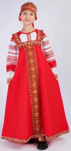 Детский Русский Народный костюм «Алёнушка» красный
