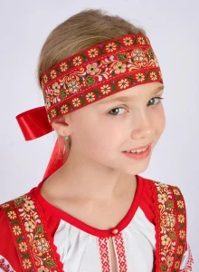 Детский Русский Народный костюм «Алёнушка» красный