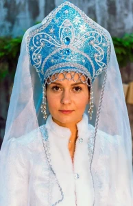 Новогодний кокошник Снегурочки «Зимняя Сказка»