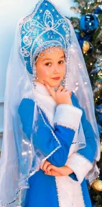 Новогодний кокошник Снегурочки «Зимняя Сказка»