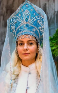 Новогодний кокошник Снегурочки «Зимняя Сказка»