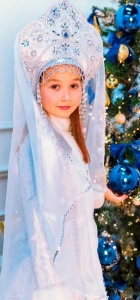 Новогодний кокошник Снегурочки «Снежная Королева»