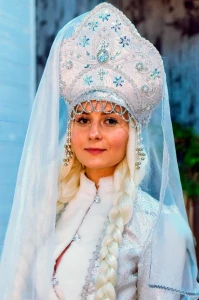 Новогодний кокошник Снегурочки «Снежная Королева»