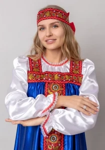 Карнавальный Русский Народный костюм «Марья Искусница» женский