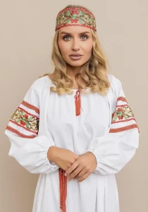 Русский Народный костюм «Купава» (платье-рубашка) женский