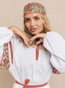 Русский Народный костюм «Купава» (платье-рубашка) женский