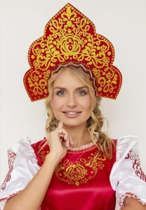 Карнавальный Русский Народный костюм «Ярославна» женский
