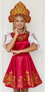 Карнавальный Русский Народный костюм «Ярославна» женский